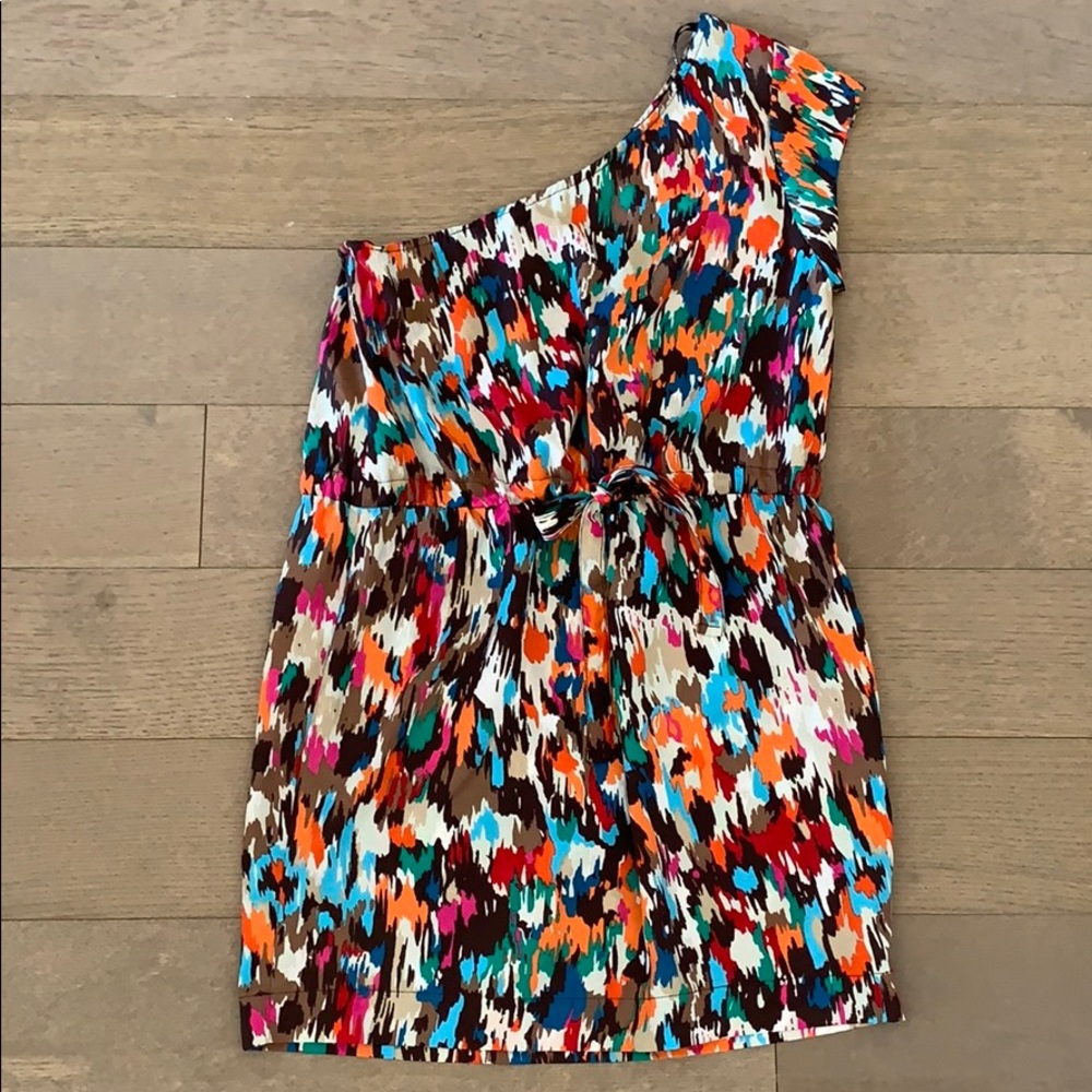 Forever 21 One Shoulder Multicolored Mini Dress